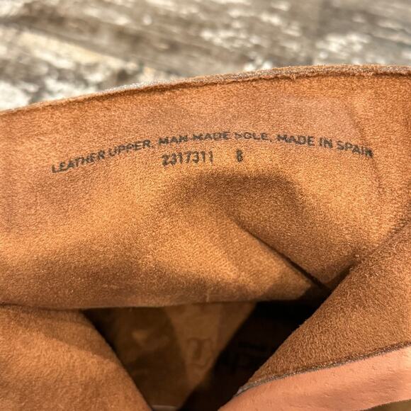 BERTUCHI Made in Spain Wedge Suede Boots Tan Side Zipper Womens Size 8‎ Boho NWT - Picture 4 of 15